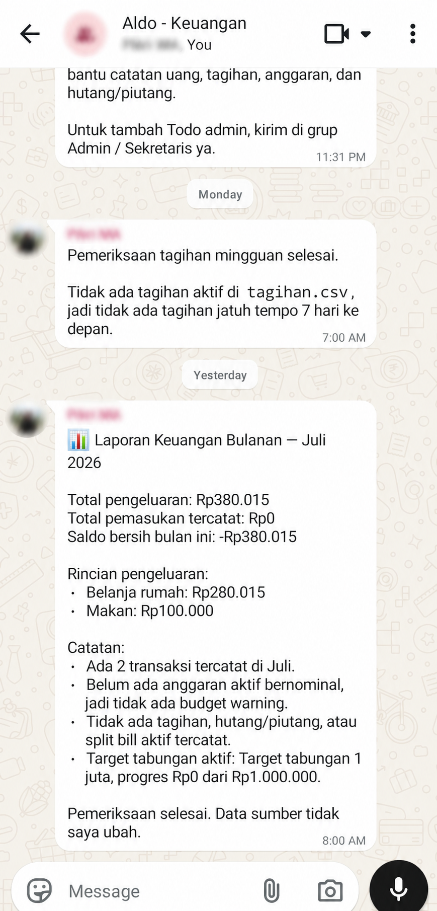 Keuangan: Laporan bulanan tanpa rekap manual